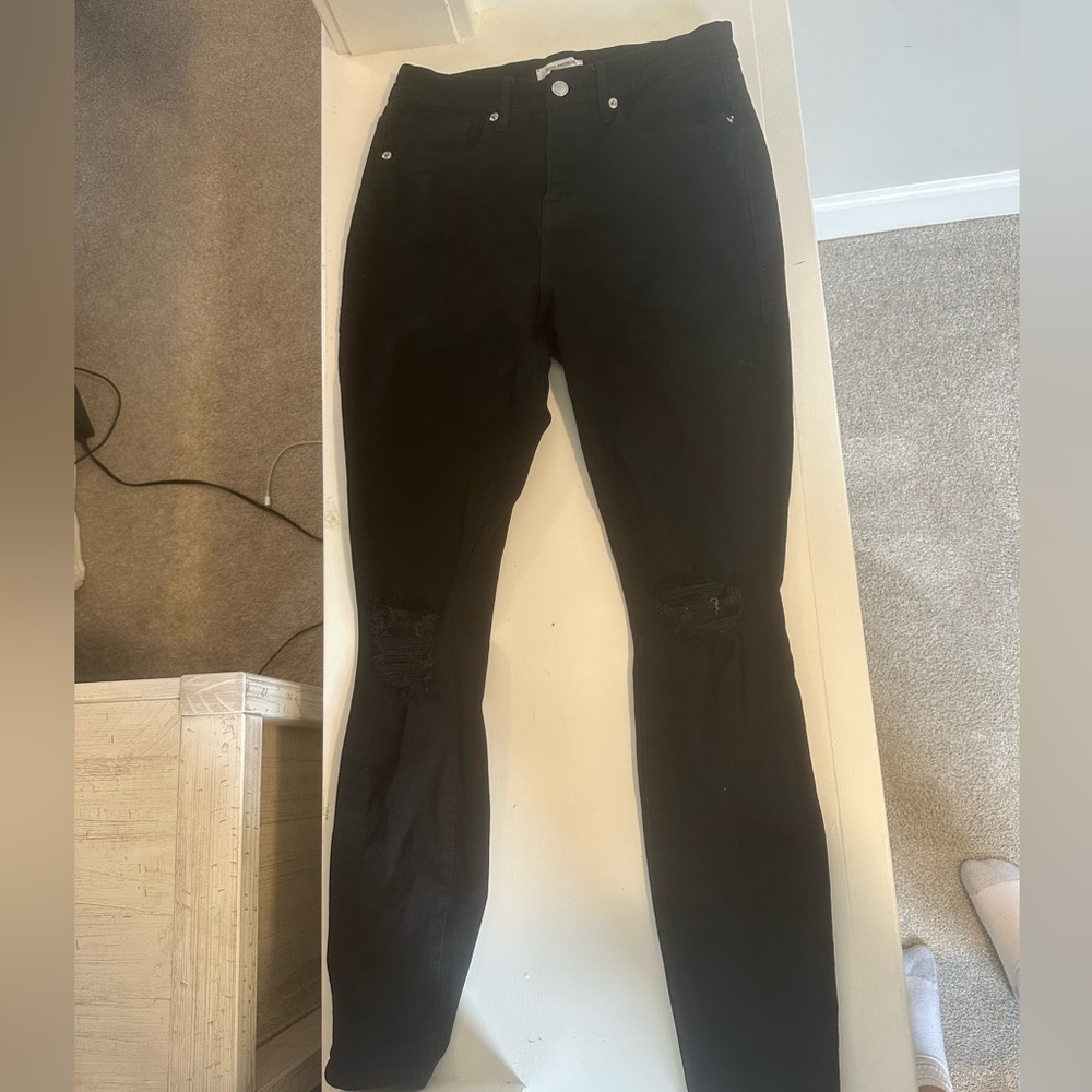 Size 29 Good American Good Leg Jeans Black
